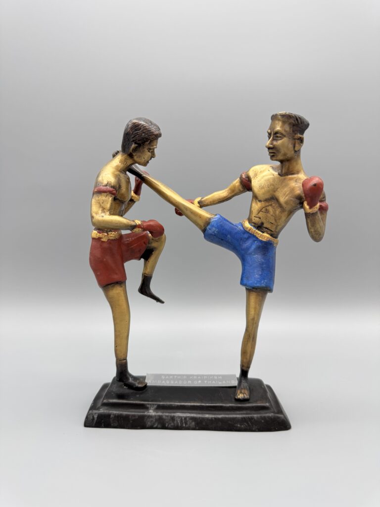 Kick Boxer Bronze Statue